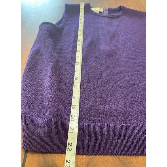 J.S.S knitwear suit small purple 3pcs pants tank jacket wool / viscous classic - Picture 7 of 16